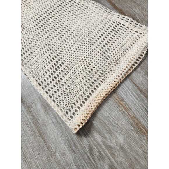 Shade & Shore Swim Cover-up Up Crochet Pants Flare Leg Drawstring Cream Sz S - Picture 2 of 12